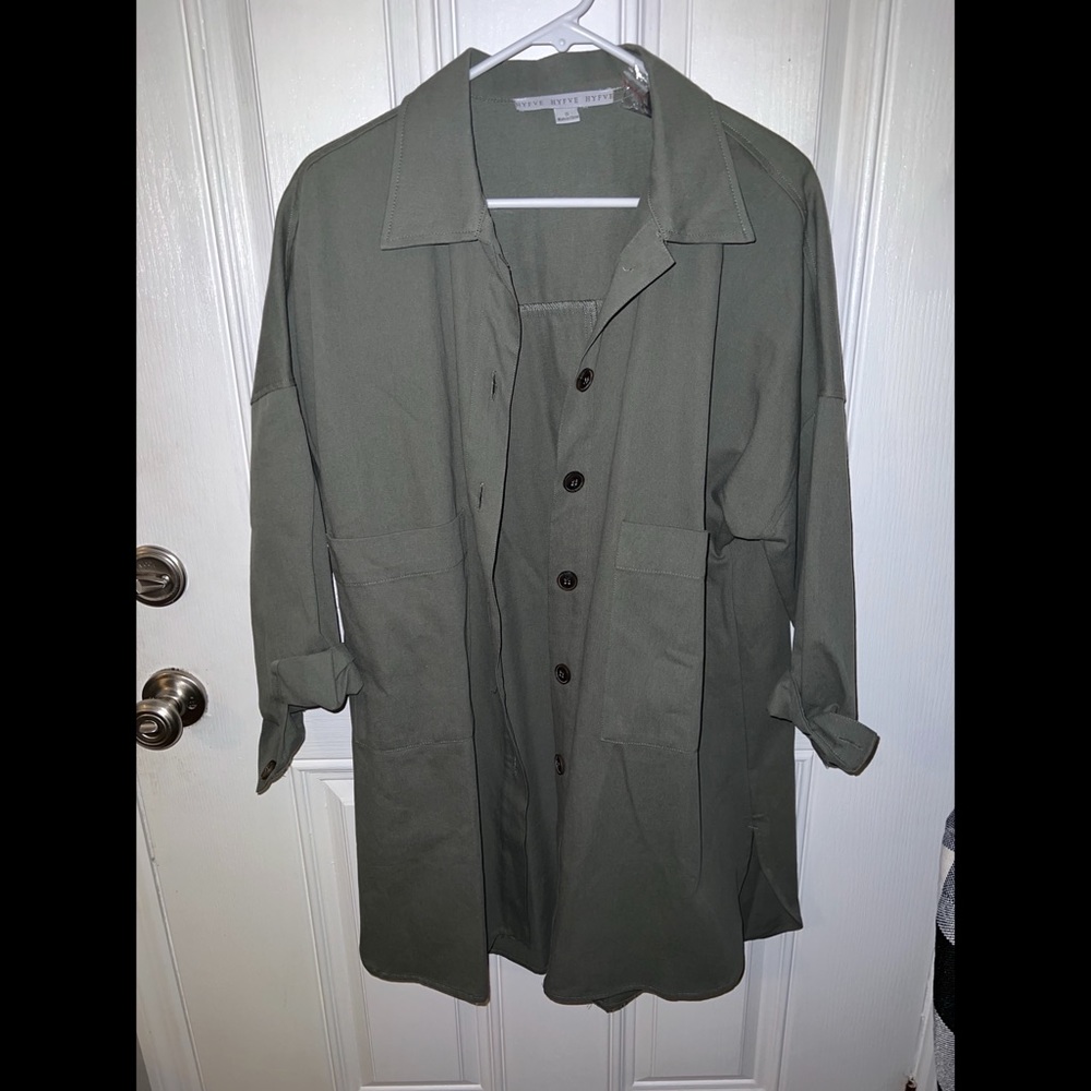 Oversized shacket